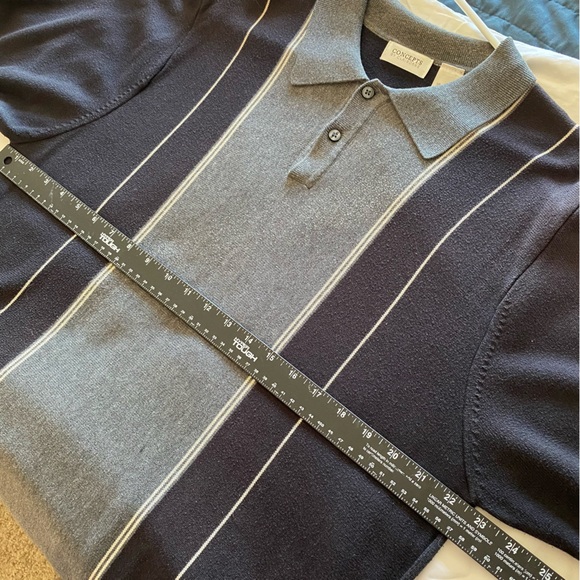 Concepts by Clairborne. XL men’s polo style shirt with geometric weave pattern - Picture 14 of 16
